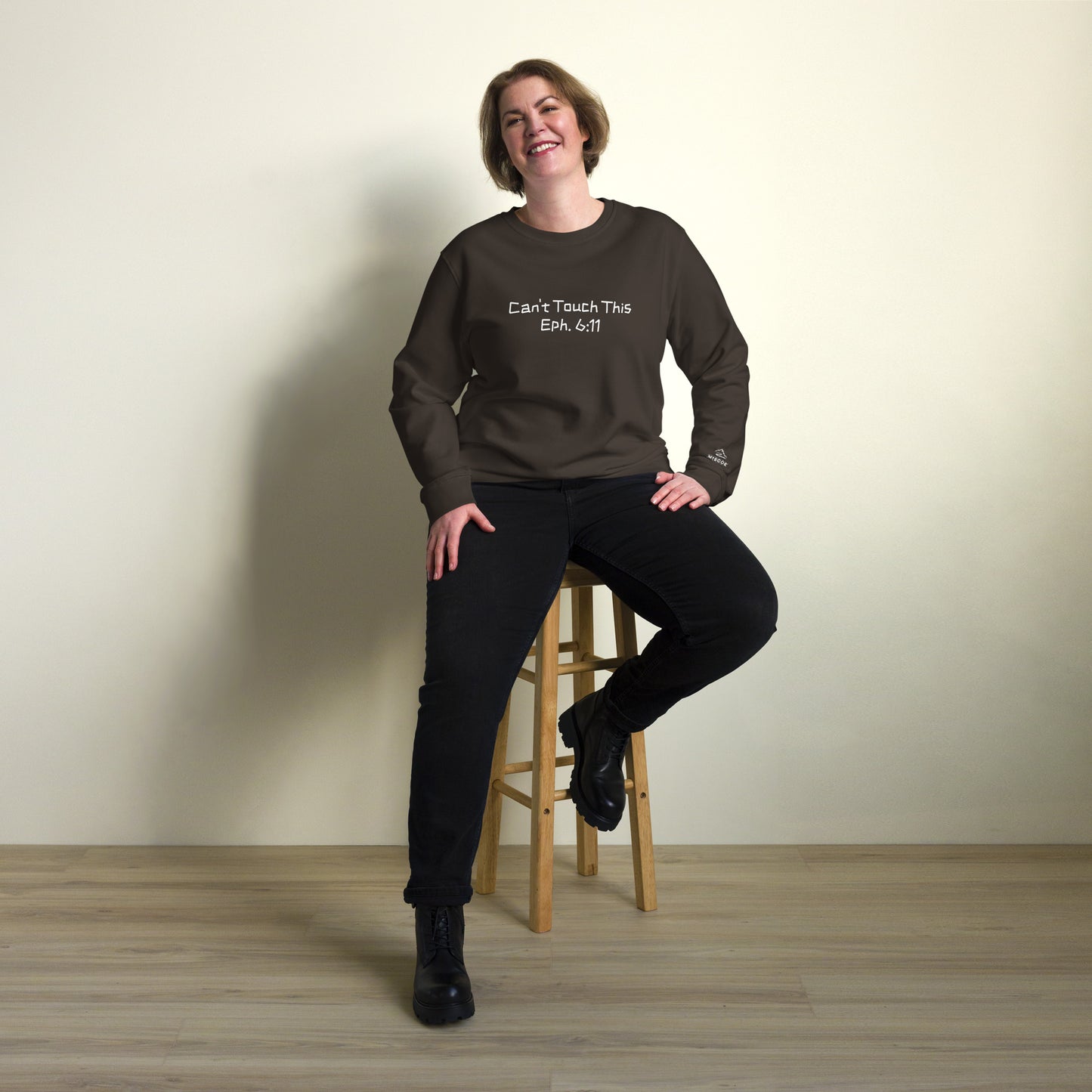 Unisex Organic Sweatshirt – “Can’t Touch This” (Eph. 6:11)